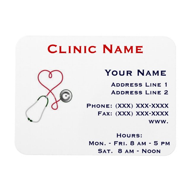 Magnet Flexible Aimant promotionnel de la clinique - Horizonttl/Co (Horizontal)