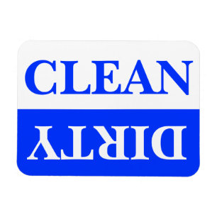 Magnet Flexible Aimant propre et sale de lave-vaisselle, bleu