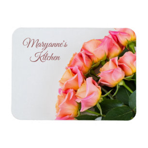 Magnet Flexible Aimant Rose texte personnalisé