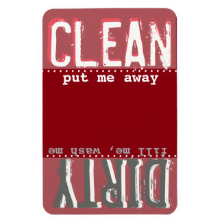 Magnet Flexible Aimant rouge pour lave-vaisselle - Aimant propre/s