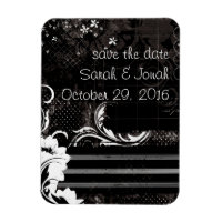 Aimant souple noir blanc élégant
