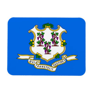 Magnet Flexible Aimant souple patriotique avec drapeau Connecticut