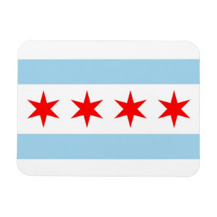 Magnet Flexible Aimant souple patriotique avec drapeau de Chicago