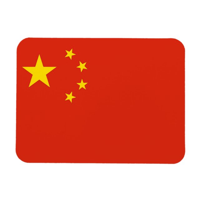 Magnet Flexible Aimant souple patriotique avec drapeau de la Chine (Horizontal)