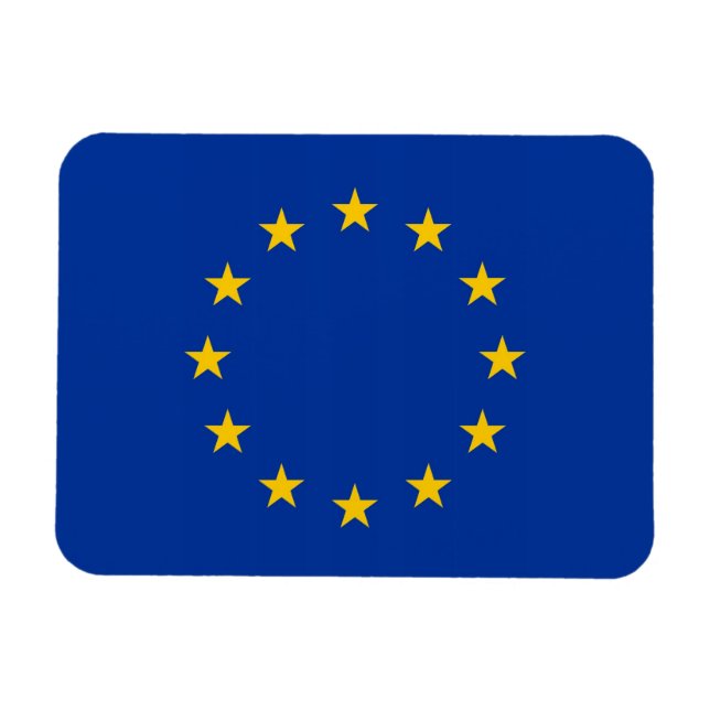 Magnet Flexible Aimant souple patriotique avec drapeau de l'Europe (Horizontal)