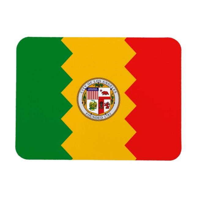 Magnet Flexible Aimant souple patriotique avec drapeau de Los Ange (Horizontal)