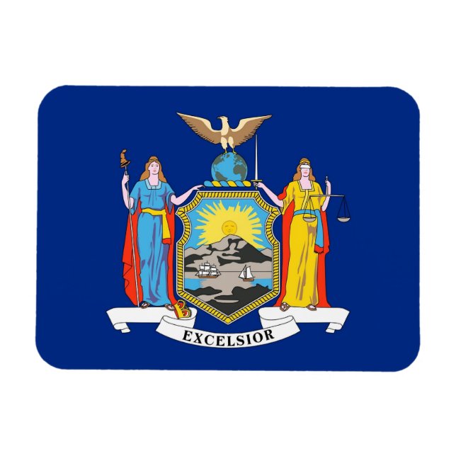 Magnet Flexible Aimant souple patriotique avec drapeau de New York (Horizontal)