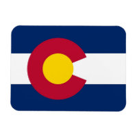 Aimant souple patriotique avec drapeau du Colorado
