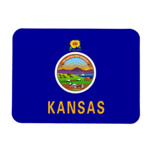 Magnet Flexible Aimant souple patriotique avec drapeau du Kansas