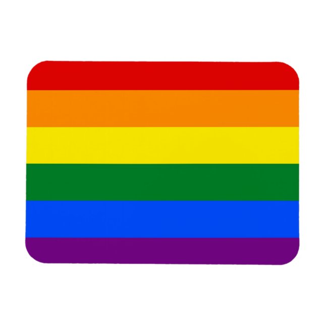 Magnet Flexible Aimant souple patriotique avec drapeau LGBT (Horizontal)