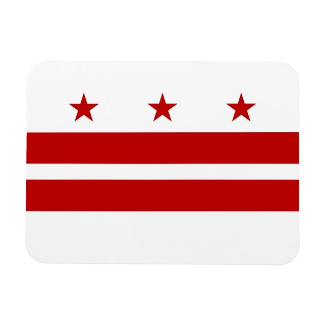 Magnet Flexible Aimant souple patriotique avec drapeau Washington  (Horizontal)