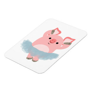 Magnet Flexible Aimant souple pour cochon Ballerina Carton mignon