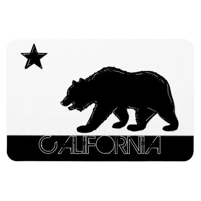 Magnet Flexible Aimant souvenir Ours noir de Californie personnali (Horizontal)