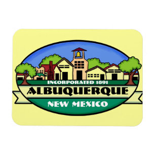 Magnet Flexible Aimant souvenir ville Albuquerque Nouveau-Mexique