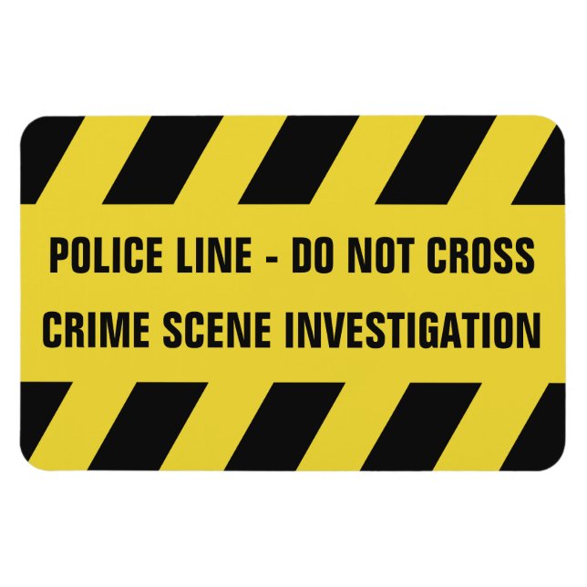 Magnet Flexible Aimant texte personnalisé Faux Police Line (Horizontal)