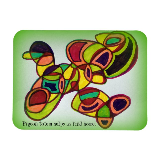 Magnet Flexible Aimant Totem Pigeon (Horizontal)