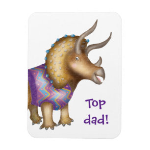 Magnet Flexible Aimant Triceratops dinosaure 'Top Dad'