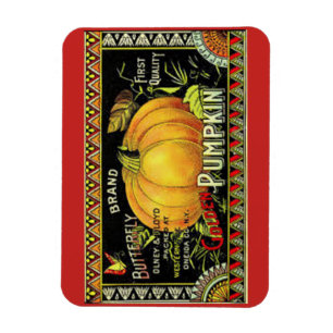 Magnet Flexible Aimant vintage de citrouille d'automne