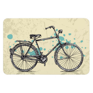 Magnet Flexible Aimant vintage de dessin de bicyclette
