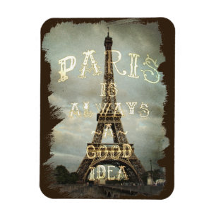 Magnet Flexible Aimant vintage de Tour Eiffel de Paris