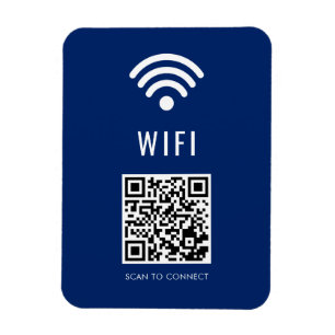Magnet Flexible Aimante WiFi Navy à connecter avec code QR
