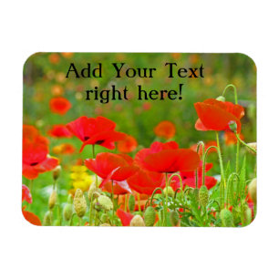 Magnet Flexible Aimants flexibles Ajoutez Votre Texte Fleurs de Pa