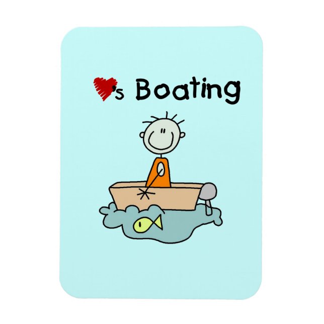 Magnet Flexible Aime le bateau (Vertical)