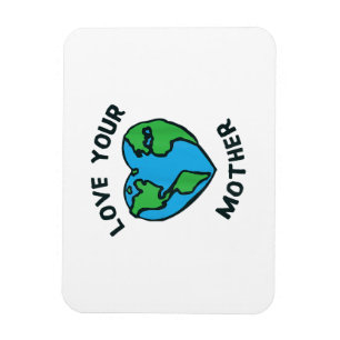 Magnet Flexible Aimez Votre Mère Terre Cœur