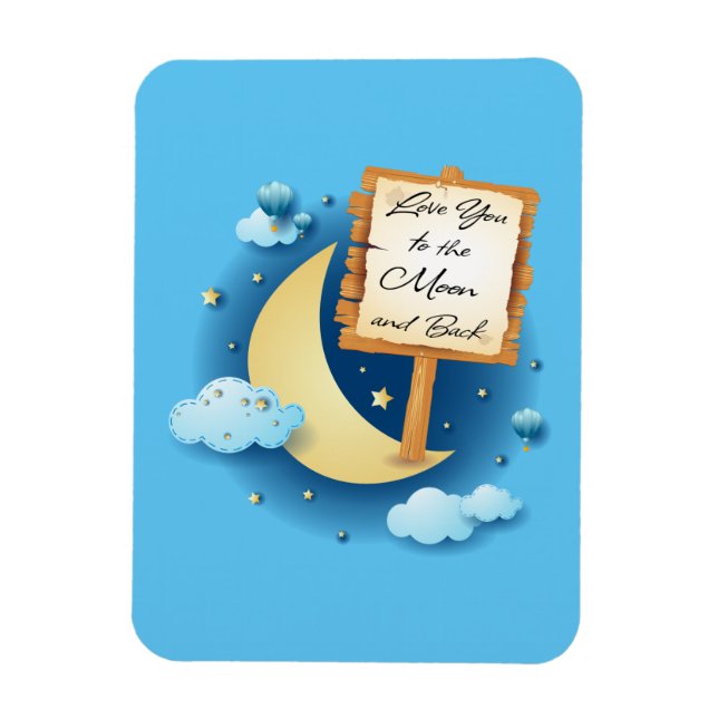 Magnet Flexible Aimez-vous à la Lune et retour  (Vertical)