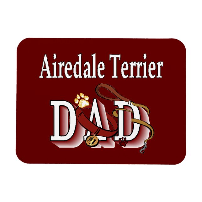 Magnet Flexible Airedale Terrier Papa (Horizontal)