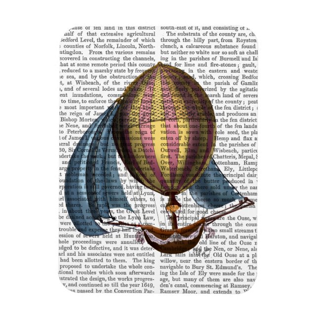 Magnet Flexible AirShip avec voiles bleues (Vertical)