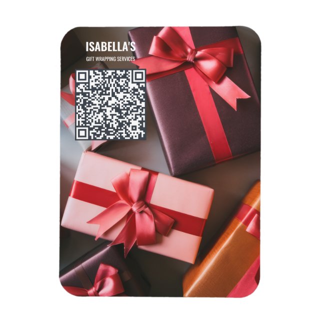 Magnet Flexible Ajouter une photo QR Code Business (Vertical)