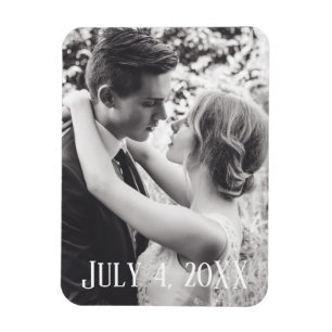 Magnet Flexible Ajouter votre image 4 juillet Carte photo Mariage