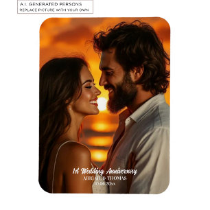 Magnet Flexible Ajoutez votre propre photo de couple pour l'annive