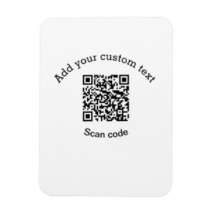 Magnet Flexible Ajoutez votre texte personnalisé code QR de l'entr