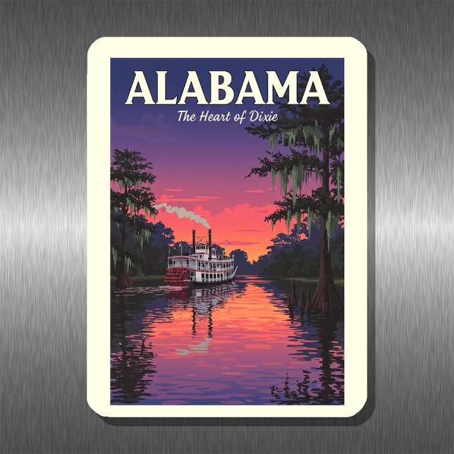 Magnet Flexible Alabama vintage (Créateur téléchargé)