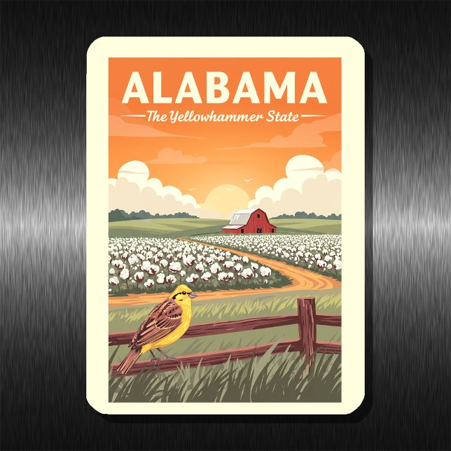 Magnet Flexible Alabama vintage (Créateur téléchargé)