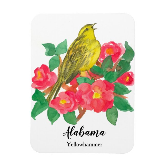 Magnet Flexible Alabama Yellowhammer State Bird (Vertical)