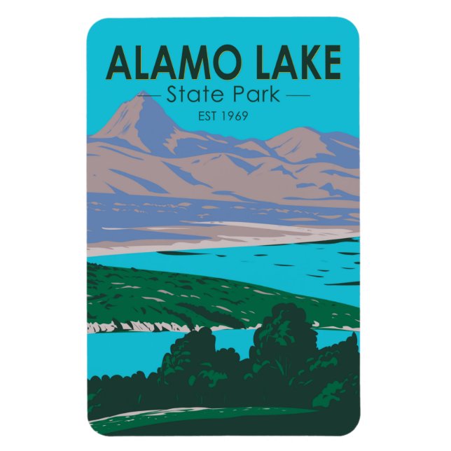 Magnet Flexible Alamo Lake State Park Arizona Vintage (Vertical)