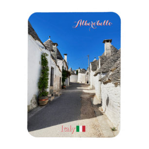Magnet Flexible Alberobello trulli en Italie, voyage à Bari