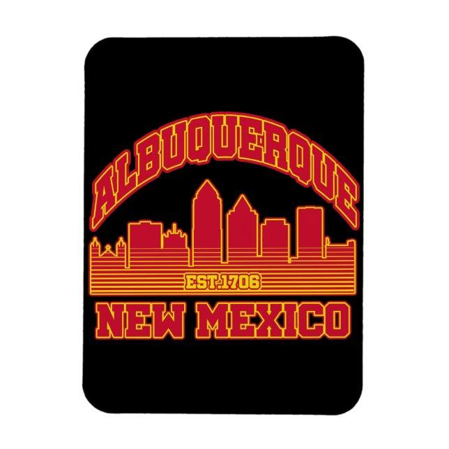 Magnet Flexible Albuquerque, Nouveau-Mexique (Vertical)