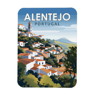 Magnet Flexible Alentejo Portugal Travel Art Vintage