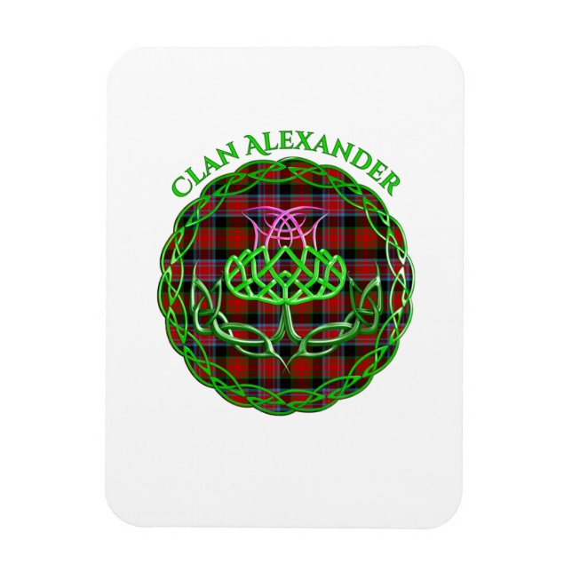 Magnet Flexible Alexander Scottish Tartan Celtic Thistle (Vertical)