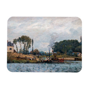 Magnet Flexible Alfred Sisley - Bateaux à l'écluse à Bougival