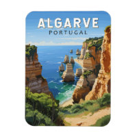 Algarve Portugal Travel Art Vintage
