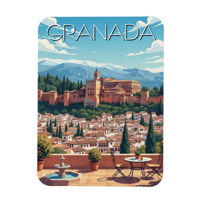 Magnet Flexible Alhambra Grenade Espagne Voyage (Vertical)