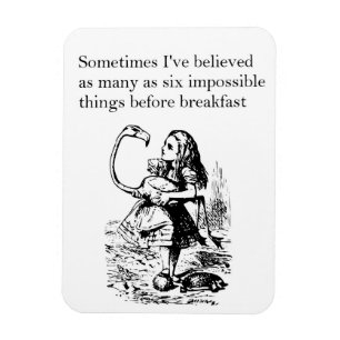 Magnet Flexible Alice à Wonderland, Six Impossible Things