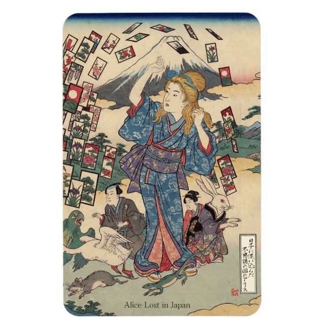 Magnet Flexible Alice Lost in Japan | Ukiyo-e Floating Wonderland (Vertical)