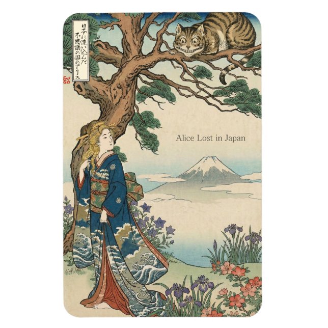 Magnet Flexible Alice Lost in Japan | Ukiyo-e Mad Journey (Vertical)