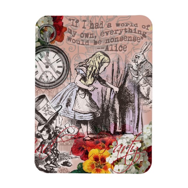 Magnet Flexible Alice rideau absurdité merveilleux classique (Vertical)